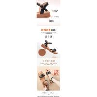 Sandalias Planas de Cuero Genuino para Mujer Estilo Europeo Nuevo Cerrado con Gancho y Bucle - details 7