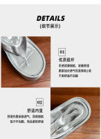 Chanclas de suela gruesa que aumentan la altura en verano, zapatillas con forma de magdalena y sandalias con tacón de cuña para mujer - details 5