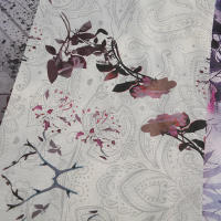 BUNO-Falda larga con estampado floral retro para mujer, faldas de tiro bajo con malla de retazos transparente, estilo vintage de los años 2000, trajes Harajuku y2k, novedad - details 9