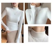 Elegante Suéter de Medio Cuello de Punto para Mujer 2025 Moda Coreana Tops de Punto con Mangas Largas - details 14