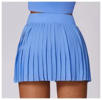 Moda chica gimnasio correr falda plisada falda de tenis de Golf con bolsillo mujeres deportes cintura alta falda de Yoga pantalones cortos faldas deportivas - details 11