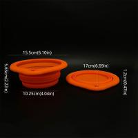 Cuenco portátil de silicona duradero para perros, dispensador de agua redondo plegable para perros, taza de alimentación para mascotas expandible para caminar y viajar - details 0