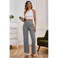 Pantalones de pierna ancha para mujer, cintura alta, lisos, rectos, tres nuevos en otoño, moda coreana, cómodos - details 17
