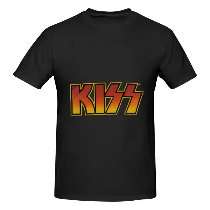 Camiseta de algodón con logotipo clásico Kiss para hombre y mujer - 1