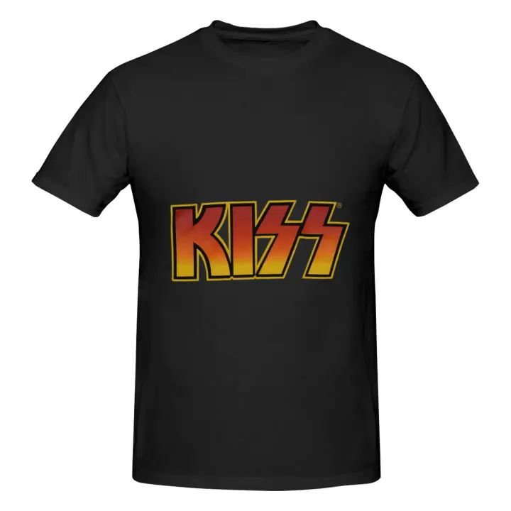 Camiseta de algodón con logotipo clásico Kiss para hombre y mujer - 1