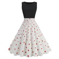 2025 Primavera/Verano nuevo vestido sin mangas de punto empalmado con estampado de flores rosas ropa de mujer - details 5