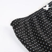 BUNO-Falda larga con estampado de lunares para mujer, elegante ropa de calle con detalle de lazo de malla de retales de cintura alta - details 10