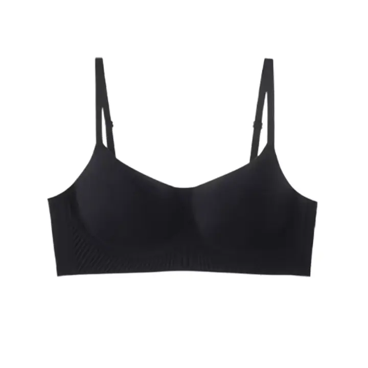 Sujetador sin costuras con escote en V profundo para mujer, sostén antiflacidez a prueba de golpes, ropa interior push-up ajustada de Color sólido para correr - 1