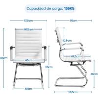 Recepción Silla para Conferencia Sala de Estar Silla de Trabajo 2 Unidades - details 3