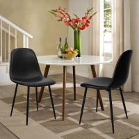 Comedor, Sillas de Cocina Modernas con Patas de Metal y Respaldo Ergonómico, Color Gris Tela, Tejido, Espuma, Unidades - details 10