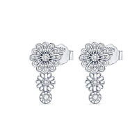 Pendientes de aro de Plata de Ley 925 para mujer, aretes con forma de corazón, luna y estrella, regalos de joyería - details 14