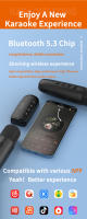DS-K1 Karaoke Companion Bluetooth 5.3 Micrófonos inalámbricos de bobina móvil KTV DSP Sistema mezclador 3.5MM AUX Tipo-C Amplificador Host HIFI Estéreo envolvente para altavoz con cable/Kit de coche/PC/TV/Proyector/Teléfono - details 4