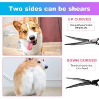 Tijeras de Acero Inoxidable para Mascotas Compactas y Curvas para Peluquería Aceptables para Perros - details 6