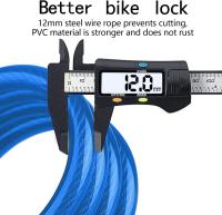 Candado para bicicleta Combinación de casillero para bicicleta Candados de cable de ciclo largo de 5 dígitos 120 cm / 12 mm Cadena de bicicletas Alta seguridad para bicicleta eléctrica Bicicleta de montaña Esquí al aire libre - details 0