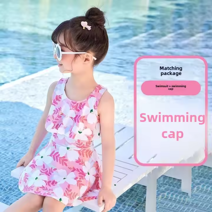 Traje de Baño de Princesa para Niñas Verano 2023 Diseño de Tela Trenzada Estilo de Playa para Niños - 1
