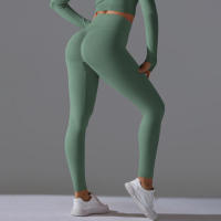 Hamidou-Pantalones deportivos de Yoga para mujer, mallas de cintura alta y caderas ajustadas, glúteos de melocotón, pantalones de Yoga desnudos de cintura alta - details 65