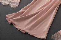 Conjunto de 2 piezas para mujer, camisón con cuello en V, ropa de dormir de seda, ropa, ropa de dormir para el hogar - details 26