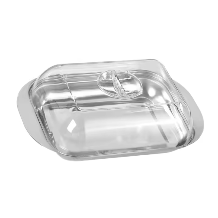 Contenedor de mantequilla blanco, caja de almacenamiento de mantequilla, caja de mantequilla de Metal con tapa - 1