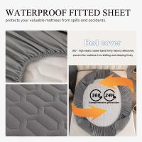 Funda de colchón gruesa impermeable, alfombrilla de látex acolchada, fundas de cama, Protector de sábana ajustable agradable para la piel, colcha 150/160/180x200 - details 6