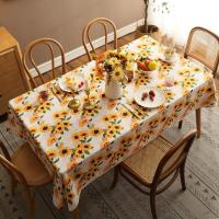 Primavera Suower mantel verano naranja ral lavable cocina mesa de comedor cubierta para pícnic al aire libre decoración del banquete de boda - details 0
