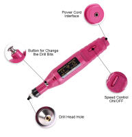 Máquina de perforación de uñas KADS 20000RPM Mini cortadora eléctrica profesional para pedicura y manicura limpieza de gel y pulido de uñas Herramienta de punta de uña - details 2
