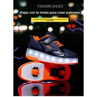 Nuevos Zapatos de Patinaje de Ruedas para Niños Zapatos Deportivos para Adultos con Luz - details 2