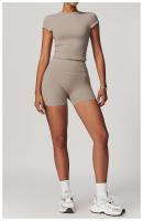 Pantalones Cortos de Yoga de Cintura Alta Nylon Transpirable y Secado Rápido - details 4