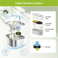 Reemplazo de filtro de fuente de agua para gatos, paquete de 3 + 3 filtros de repuesto para fuente de mascotas de acero inoxidable de 135oz y 108oz - details 5