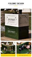 Caja plegable para acampar con tapa de madera y caja de almacenamiento de plástico ecológico, equipada con un logotipo para abrir la puerta - details 4