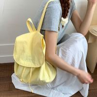 Mochilas coreanas simples de nailon, bolsos de hombro de nailon de gran capacidad de Color sólido, mochila escolar ligera para estudiantes, hombres y mujeres - details 6