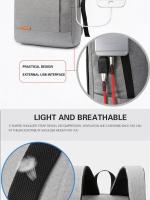 Mochila de negocios para hombre, accesorio sencillo de carga USB, ligera, para viaje, 1 paquete de 15,6 pulgadas - details 32