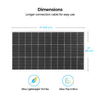 XINPUGUANG 18.15V 120 W panel solar cargador de batería de vidrio rígido de energía solar de 120 Watt para el hogar jardín balcón ventana barco marino RV - details 3
