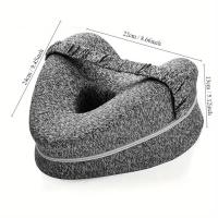Almohada De Memoria Para Pierna Almohada De Soporte Para Dormir Ortopédica Alivio Del Dolor De Cintura Y Rodilla Cojín De Túbulo De Poliéster 100% Forma De Corazón - details 3