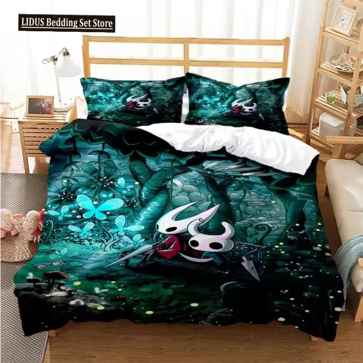 Juego de Ropa de Cama de Moda Hollow Knight Funda de Edredón de Impresión Digital - 1