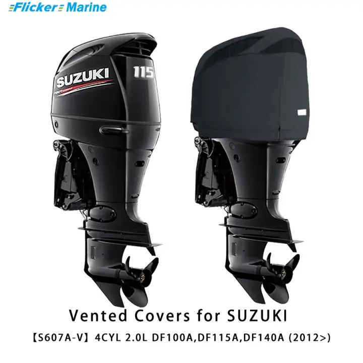 Cubiertas de ventilación personalizadas Flickermarine para motores fueraborda Suzuki 115hp DF100A,DF115A,DF140A(2012) - 1