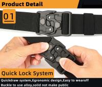 Nuevo estilo Cinturón informal de punto para hombre Diseño innovador de desmontaje rápido, cinturón táctico con hebilla de aleación, estilo informal para exteriores, desplazamientos, informal - details 4