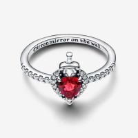 Anillo De Plata Esterlina S925 Para Mujer Estilo Villano Reina Mala Moda Creativa Con Zirconia Roja Joyería Regalo De Compromiso - details 0