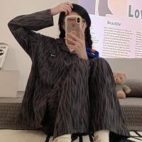 Pijama de Par de Verano-Otoño Cómodo y Suelto para Hombres y Mujeres Viste a La Moda fuera del Hogar - details 13