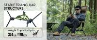 OneTigris-sillas portátiles Tigerblade para acampar, respaldo alto para exteriores, para pesca, senderismo, fiestas, jardinería, uso en interiores - details 2