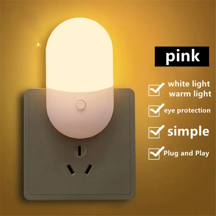 Night Lights Plug into Wall Bedside Lamp EU Plug 100-240V Bedroom Lamp Gift for Children Cute Night Lamp For Corridor WC - 1