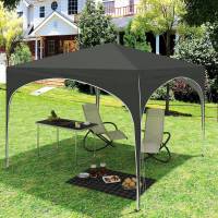 Gazebo-tienda de campaña para fiestas, Gazebo impermeable, protección solar, tela Oxford y marco de Metal, 3x3m, color gris - details 4