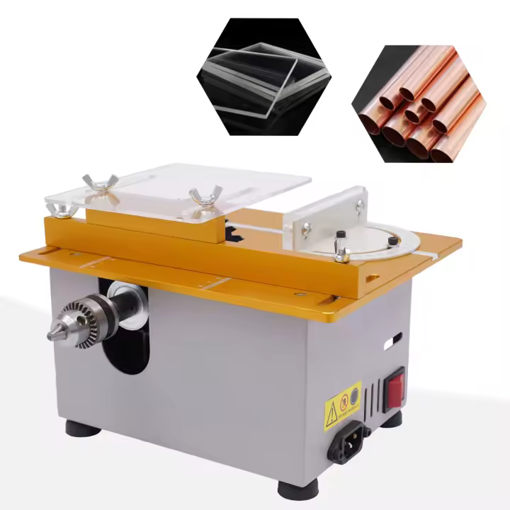 Mini sierra Circular de precisión portátil profesional, sierra de mesa pequeña utilizada para la fabricación de modelos, pulido, tallado, 300W - 1