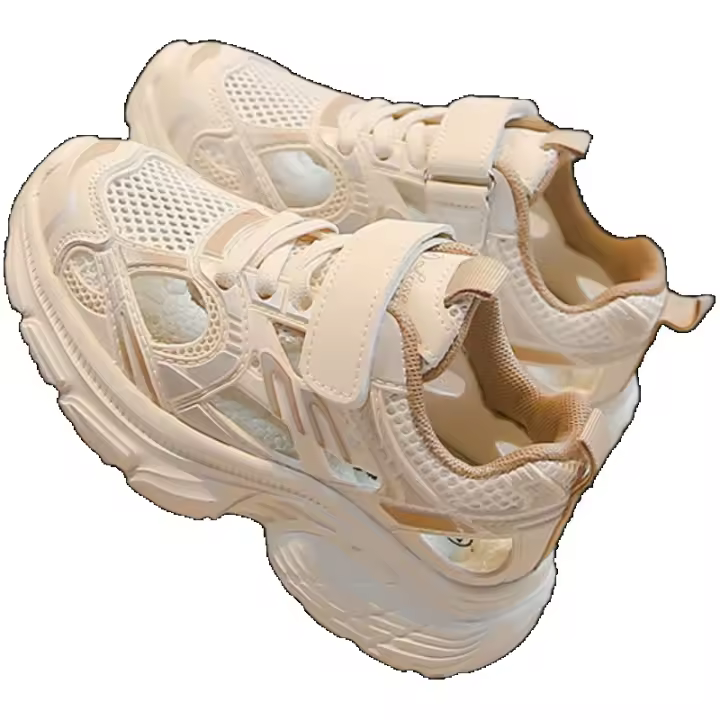 Zapatos de malla para niños 2025 verano nuevos niños sandalias deportivas niñas hueco transpirable papá zapatos niñas zapatos casuales - 1