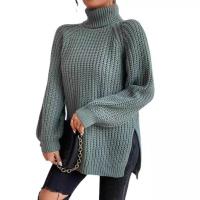 Suéteres de mujer, suéter informal de punto con cuello alto, tops, jerséis para mujer - details 1