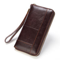 Cartera de Cuero Retro Resistente al Desgaste Estilo Cuadrado Horizontal Cierre de Cremallera - details 2