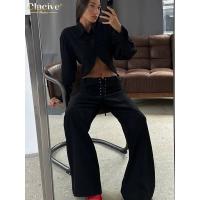 Conjunto de Moda de Lino Blanco Elegante Camisa de Manga Larga y Pantalones Anchos con Cintura Media Estilo Streetwear para Mujeres 2024 - details 18