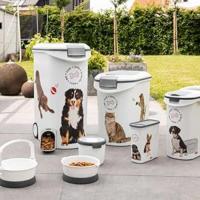 CURVER Contenedor para Comida para Perros, 12 kg/35 l, Grande, Hermético Anti-Olor, Ruedas y Asas, 49,3 27,8 x 42,5 cm, Blanco - details 0