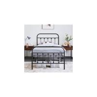 Bastidor de Cama Metálico Listones de Acero Espacio de Almacenamiento Bajo la Cama Fácil Montaje Cama Matrimonial 140 x 200 x 41.5 cm Negro - details 8