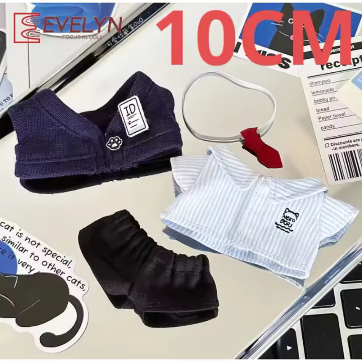 Evelyn (muñeca) 10cm Mini ropa para muñeca suéter chaleco pantalones cortos camisa corbata accesorios de ropa reemplazables Love and Deepspace - 1