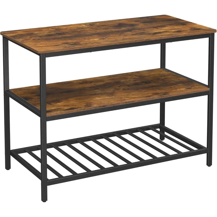 Cocina con encimera Grande, Estructura de Acero Estable, 120 x 60 x 90 cm, Estante de Cocina Industrial, - 1